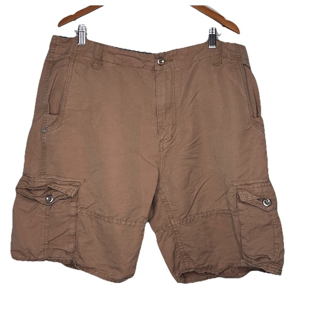 Horny Toad Cargo Shorts Men's 38 Tan Outdoors Hiking Fishing Dadcore Workwear